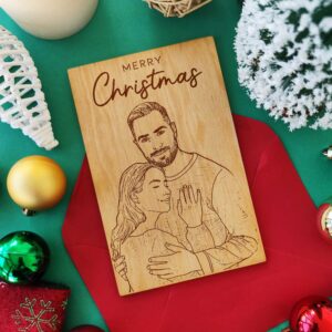 Custom Couple Portrait Holiday Keepsake — main product photograph