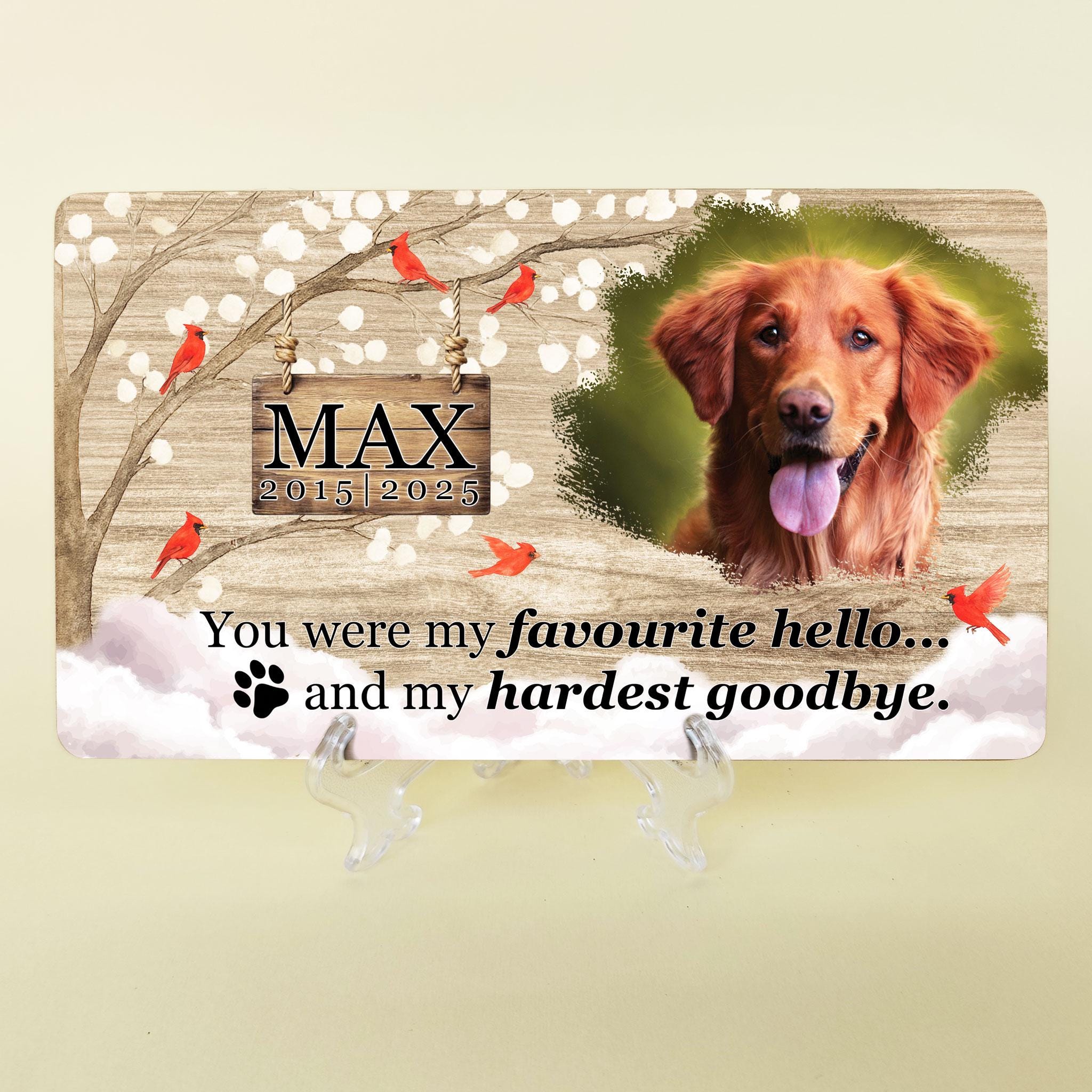 Custom Pet Memorial Bamboo Plaque — detail 4