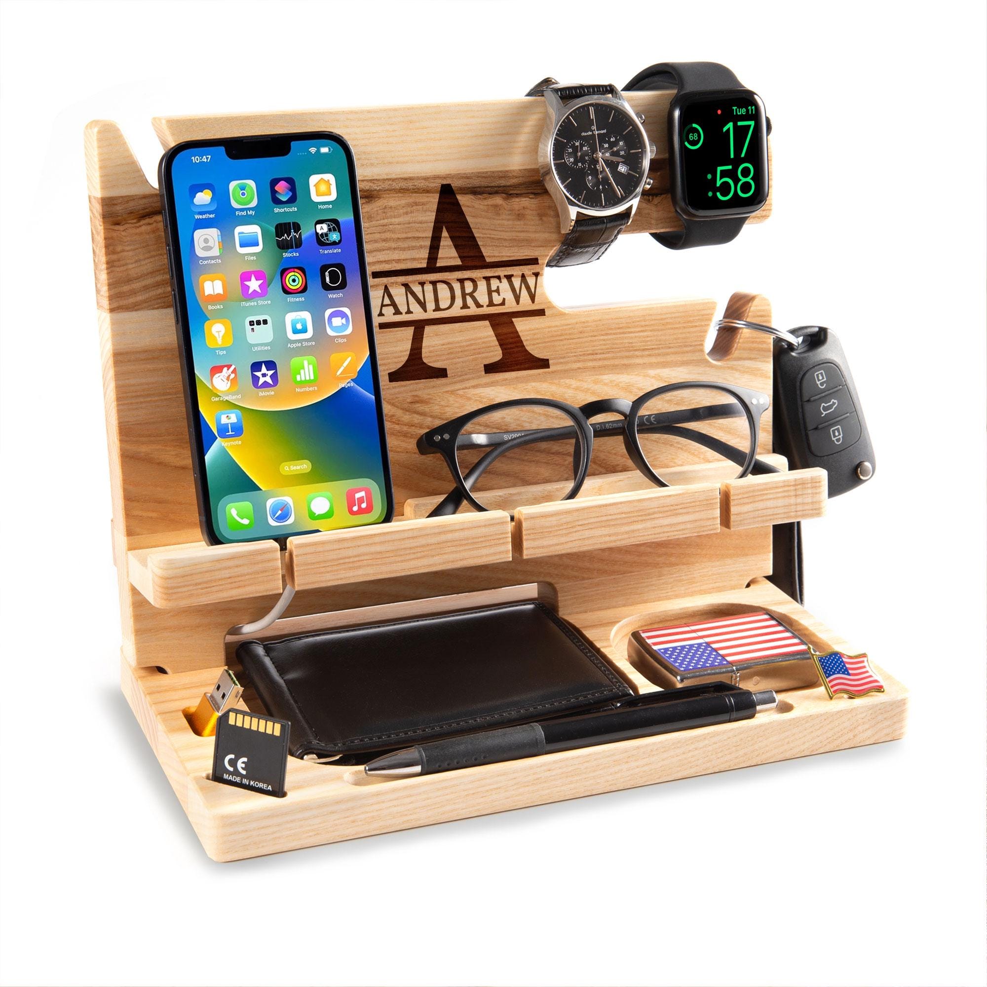 Personalised 5th Anniversary Docking Station — detail 3