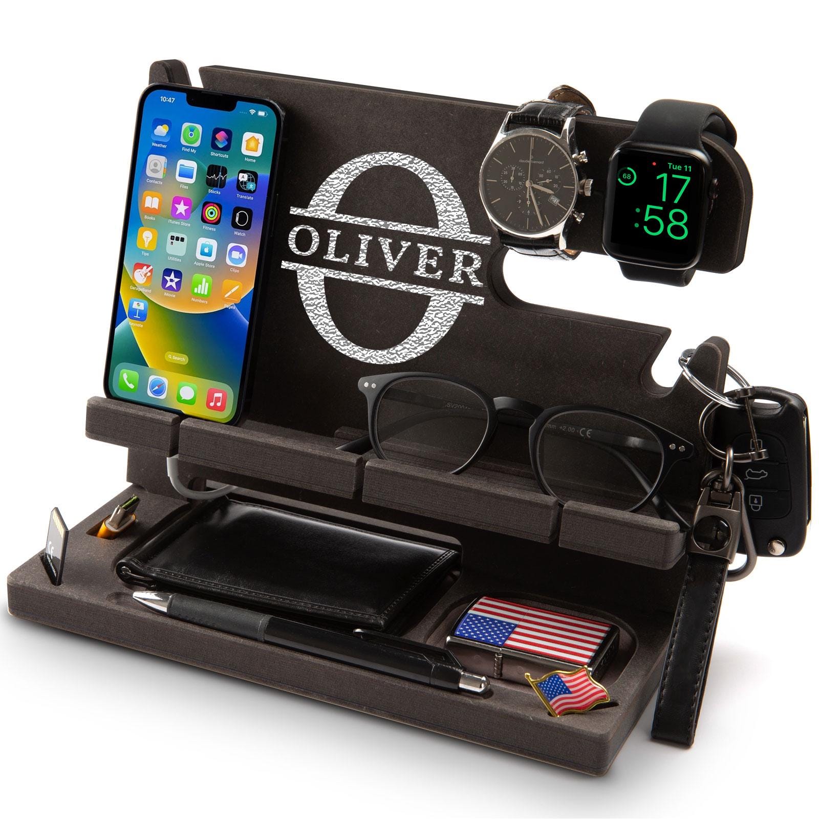 Personalised 5th Anniversary Docking Station — detail 11