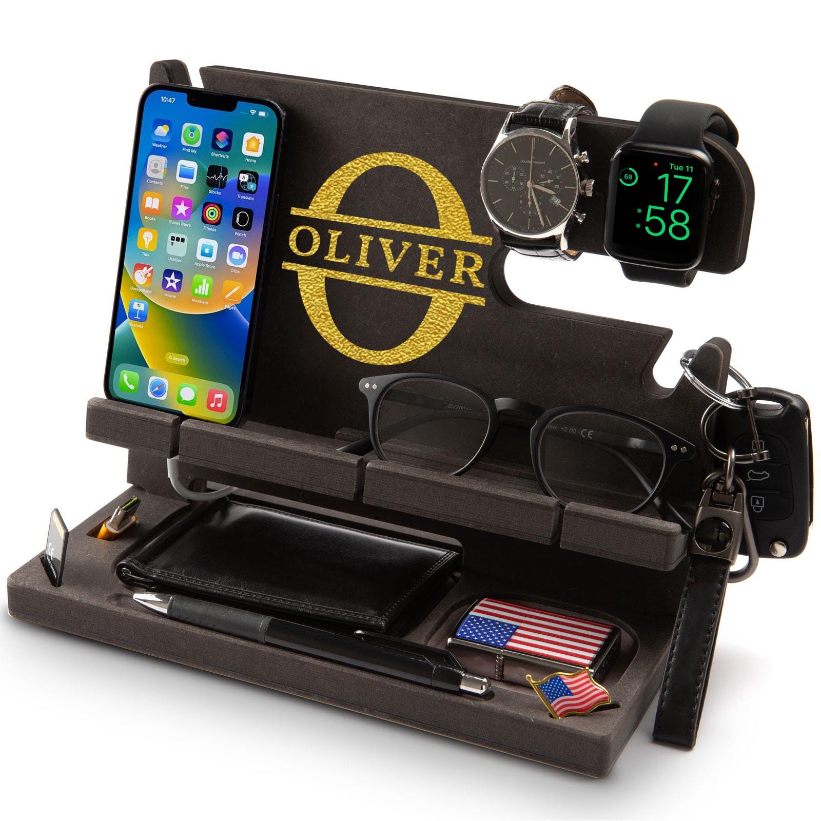 Personalised 5th Anniversary Docking Station — detail 12