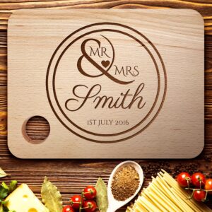 Personalised Anniversary Cutting Board — main product photograph