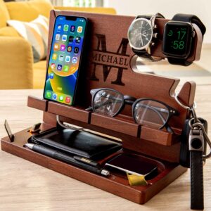 Personalised Walnut Docking Station — Classic — main product photograph