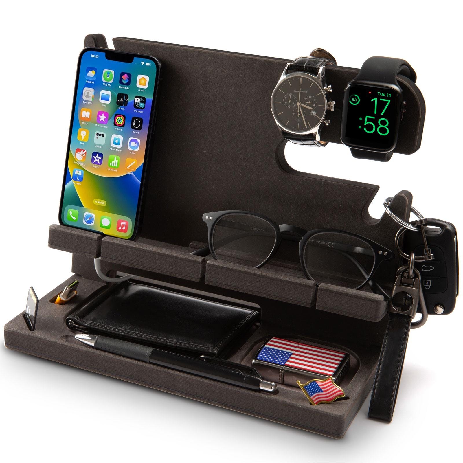 Personalised Walnut Docking Station — Classic — detail 19